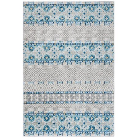 Safavieh 9 x 12 ft. Madison 797G Power Loomed Rectangle Area Rug Grey & Turquoise MAD797G-9